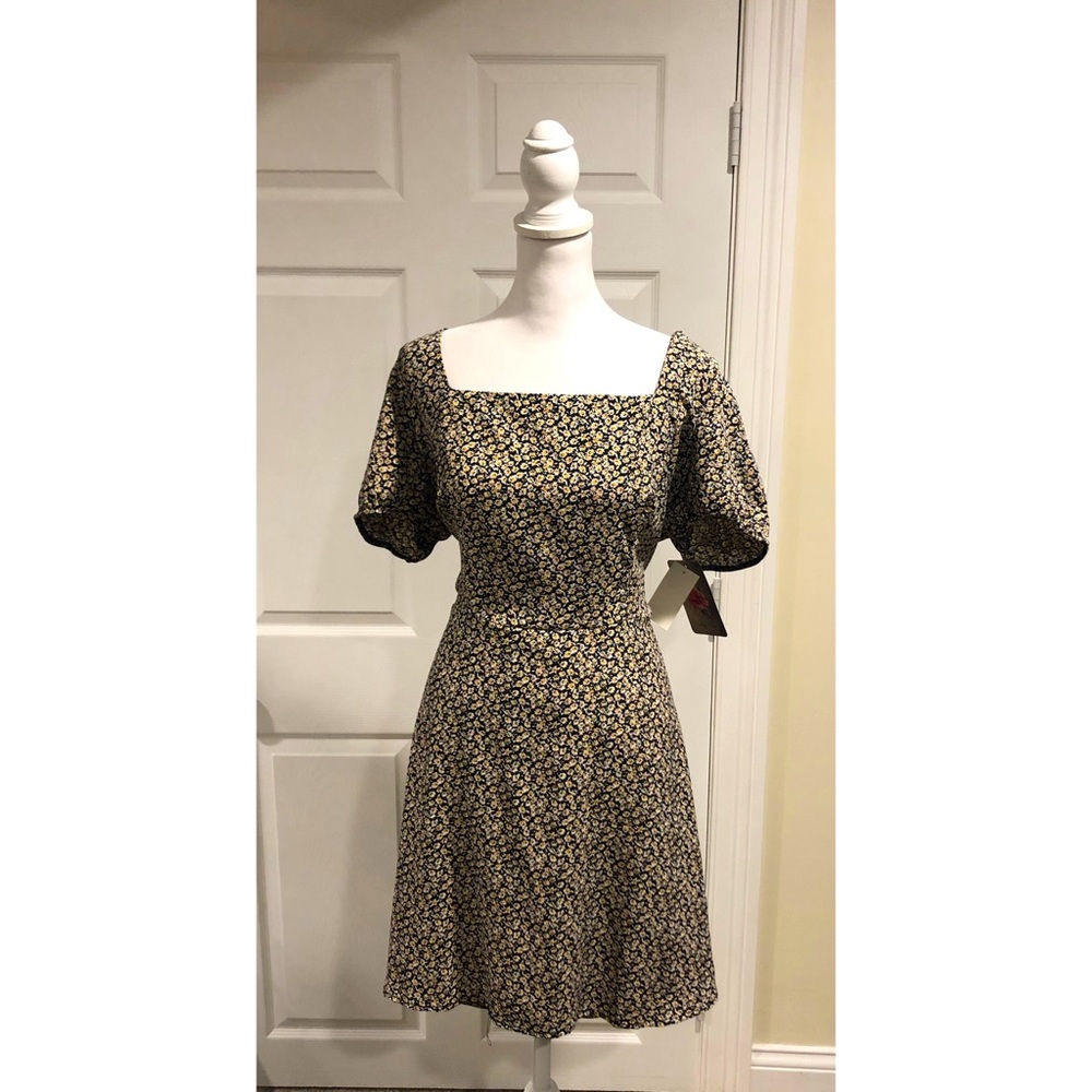 Plus size cutout skater dress